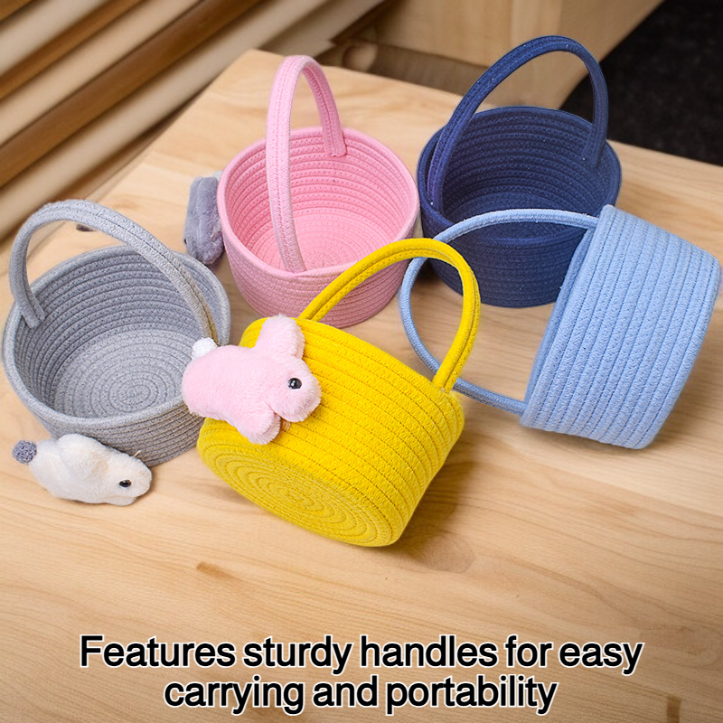 Handcrafted woven baskets storage buckets for home organization