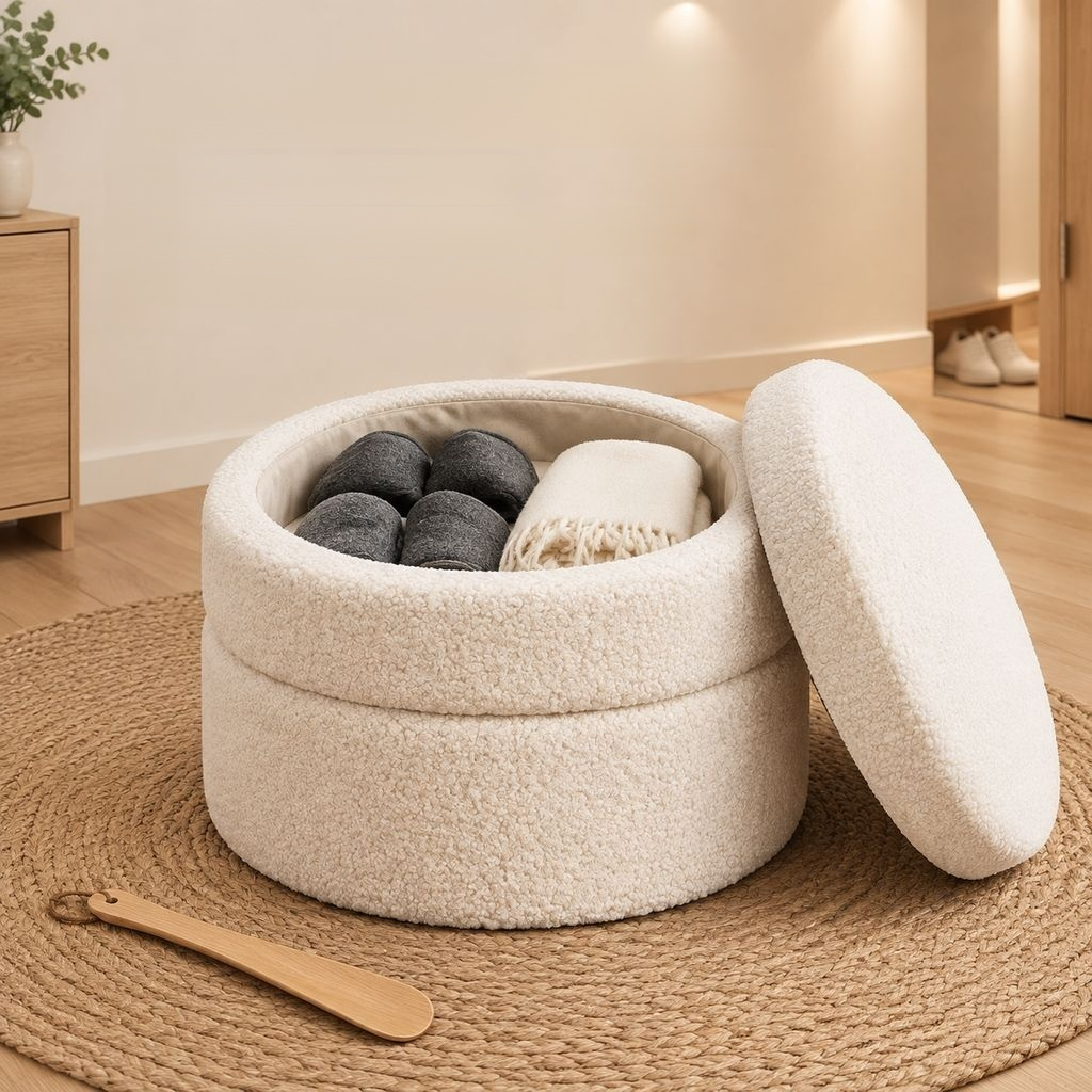 Sitzbank mit Stauraum Polsterhocker Schuhbank Langer Hocker Umkleide Flur