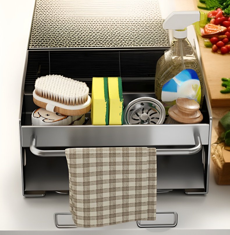 공간 절약형 싱크대 건조대 디자인