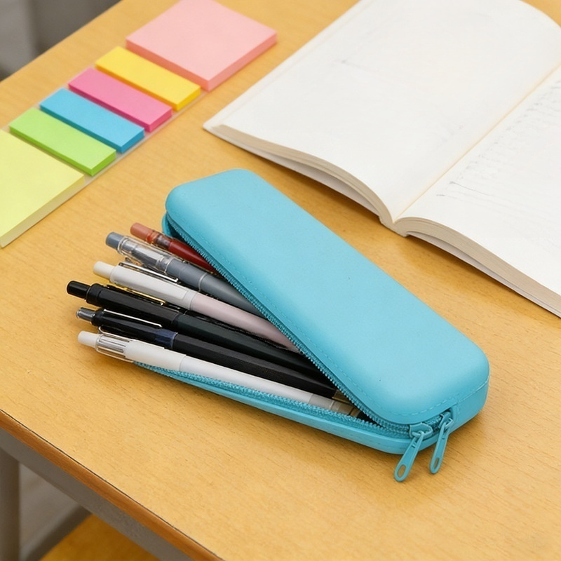 กล่องดินสอซิลิโคนพกพาใส่เครื่องเขียน