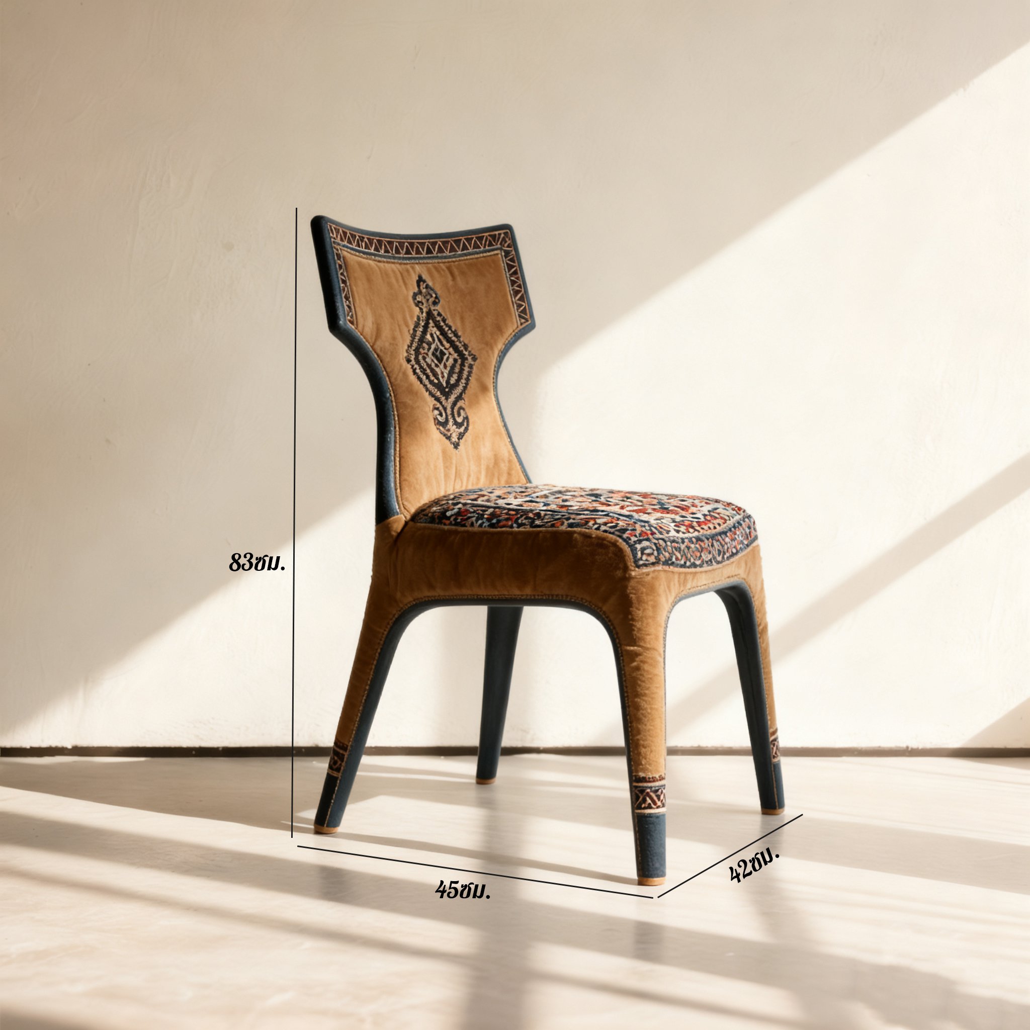 รายละเอียดงานปักบนเก้าอี้โบราณ
