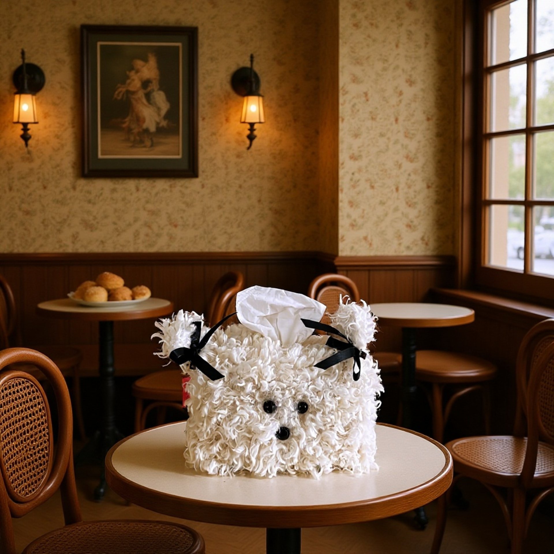 귀여운 강아지 모양의 부드러운 티슈 케이스