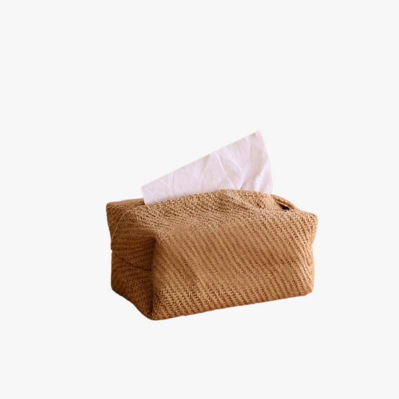 Boîte de rangement écologique en lin et coton pour tiroir