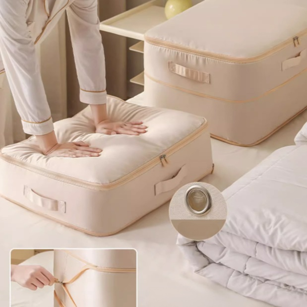 3段折りたたみ圧縮収納バッグ