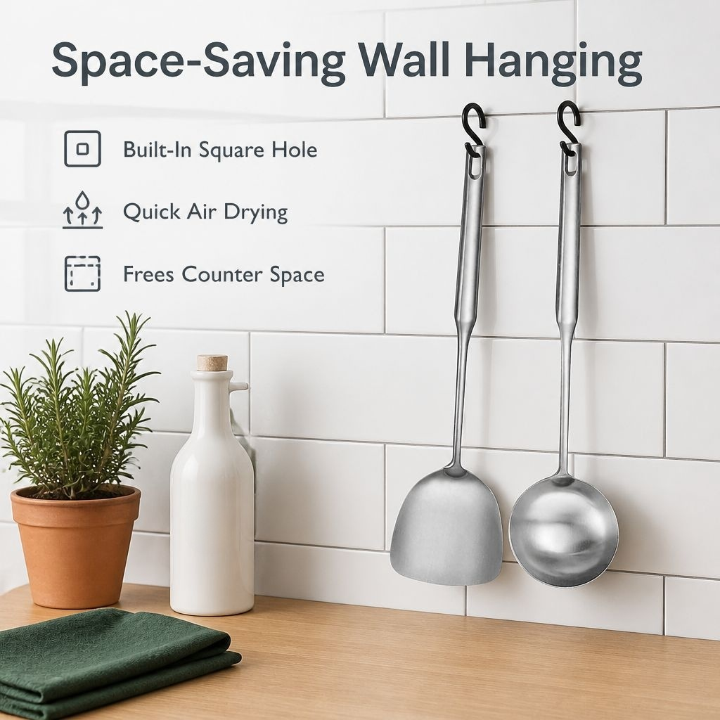 Heavy-Duty Stainless Steel Spatula for Home Kitchens