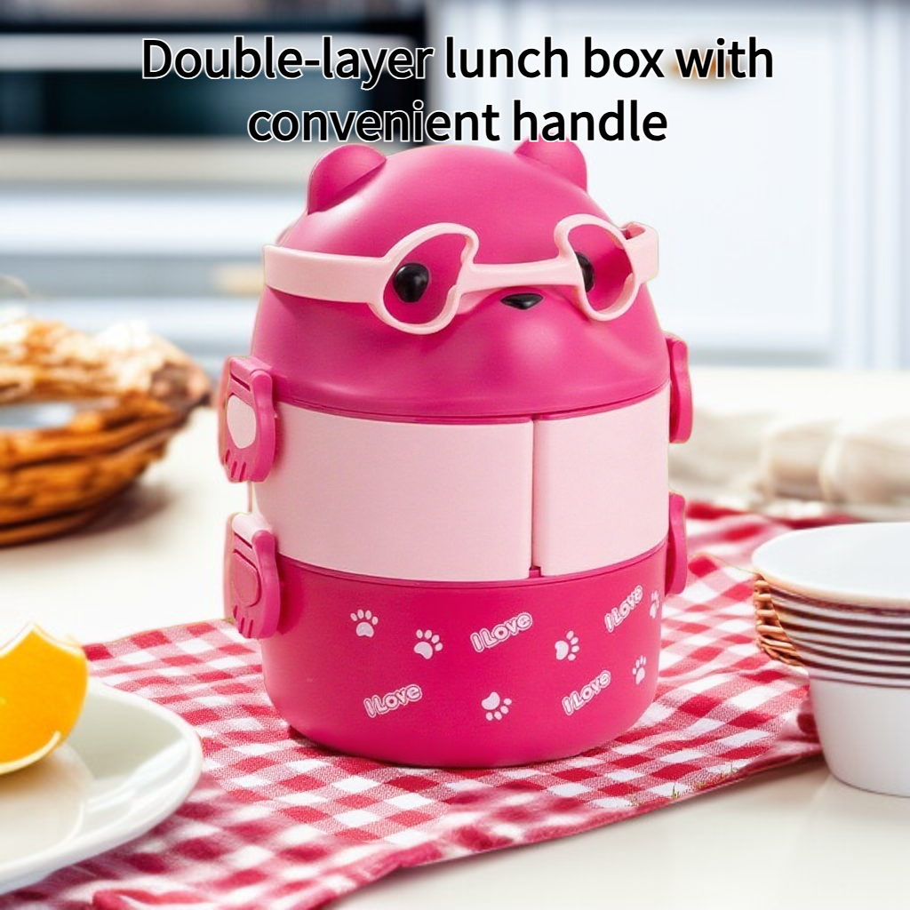 Double-layer partitioned lunch box