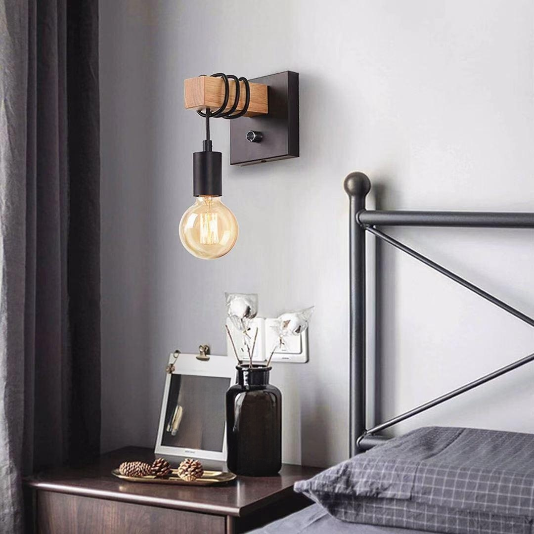 Modern American Iron Wall Light with E27 Base for Bedroom/Corridor/Entrance