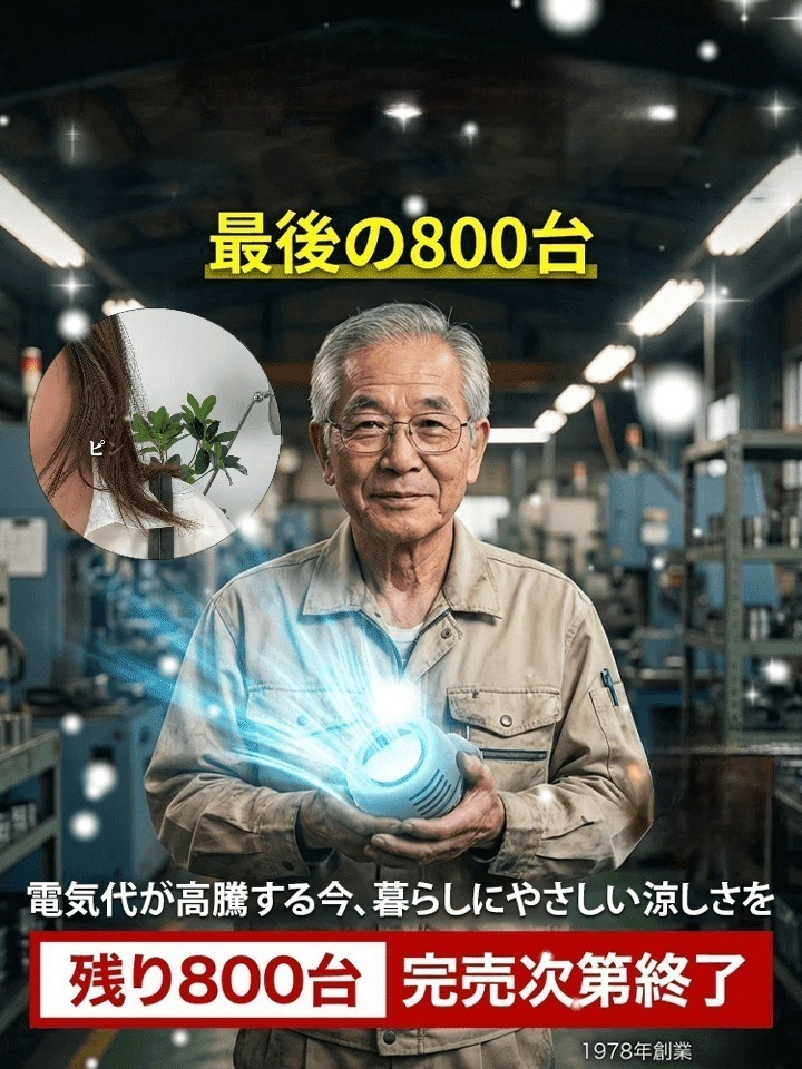 【本日半額】12,800円➡️5,980円。明日には元の価格に戻ります。 クリップ式ポータブルミニファン