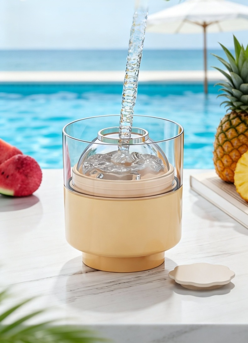 製作多顆冰塊的矽膠冰格