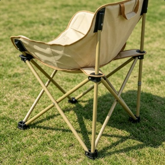 Easy to carry camping table and moon chair combo