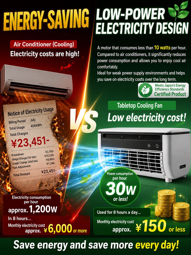 JC-Mini desktop air conditioner fan