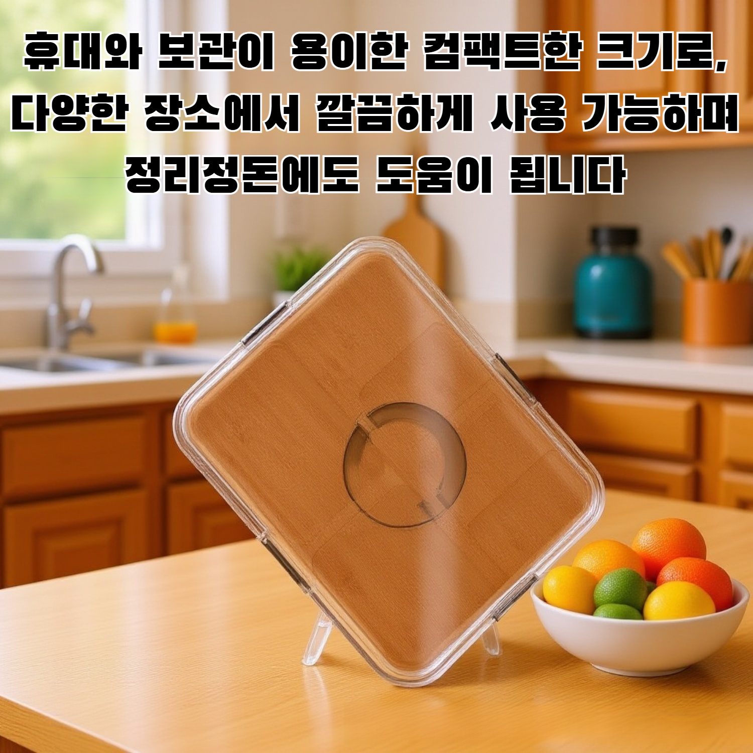 투명 커버가 장착된 고급 나무 팔레트 이미지