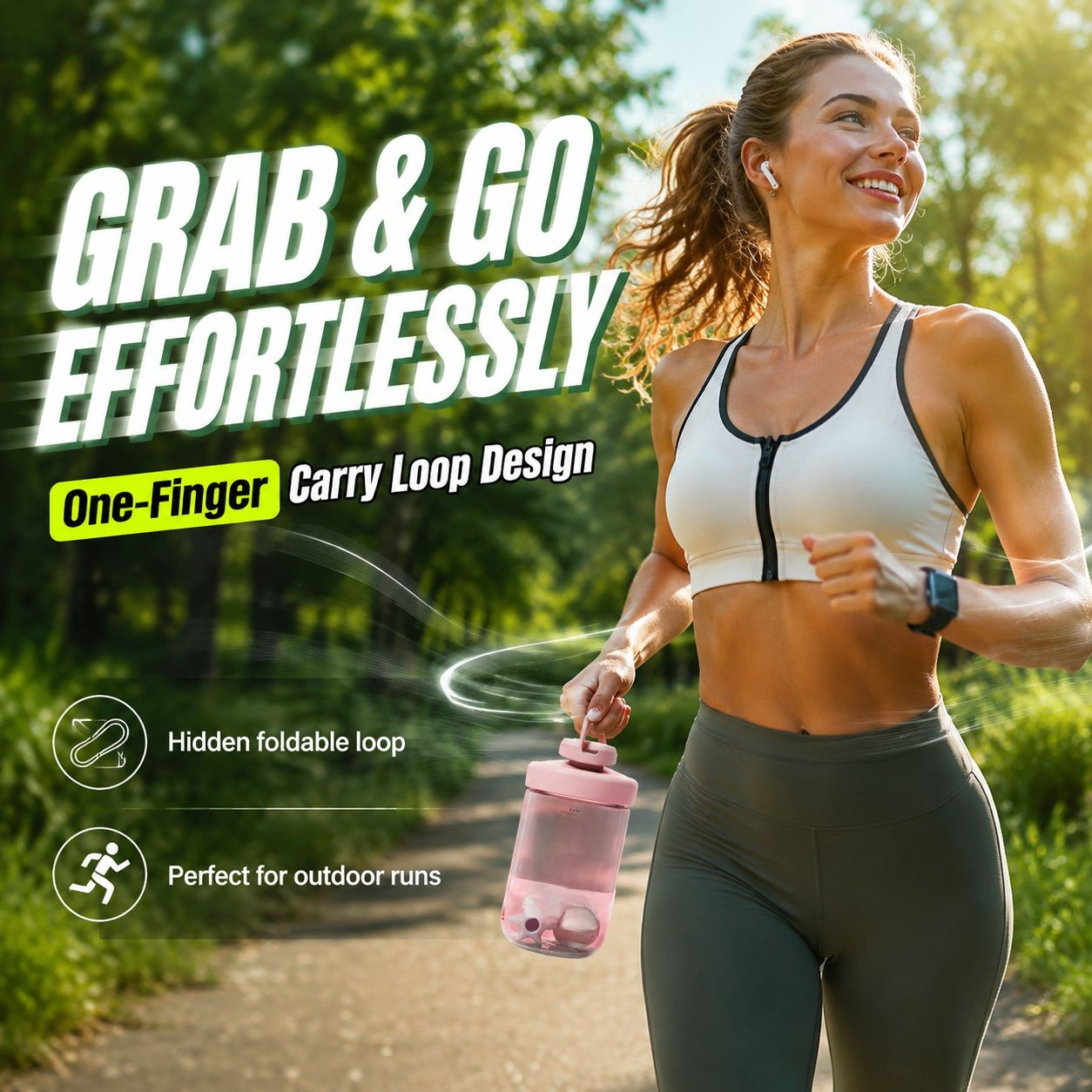 Unisex Fitness Shaker Bottle with Measurement Marks