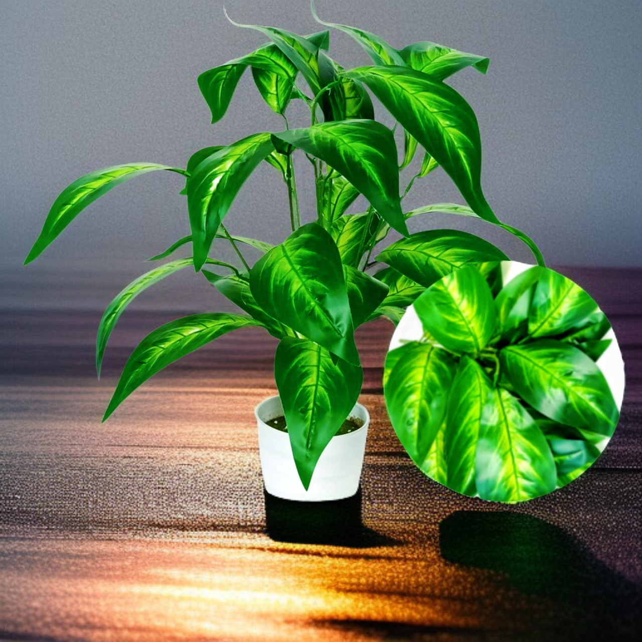 モンステラ人工植物 鉢植え リビングデコレーション