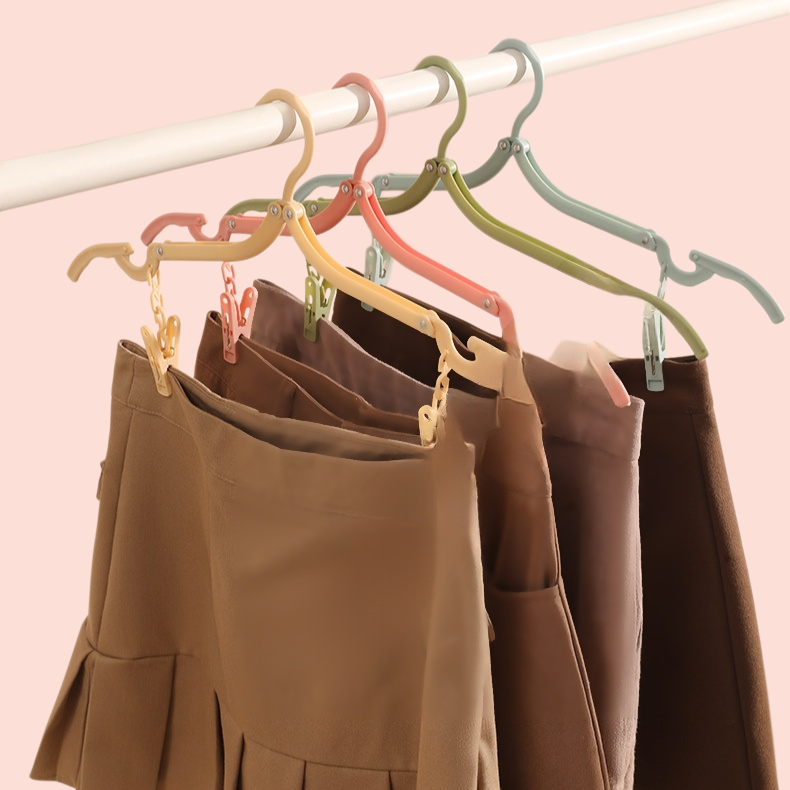 다용도 휴대용 접이식 옷걸이 여행 옷걸이 집게 다용도 건조 옷걸이 양말 수납 옷걸이