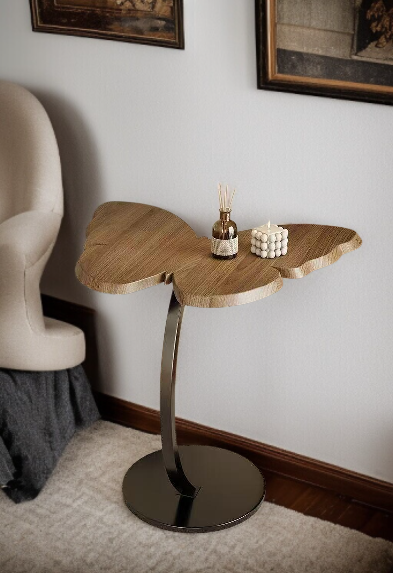 실목 심플 나비 모양 탁자 전체 모습