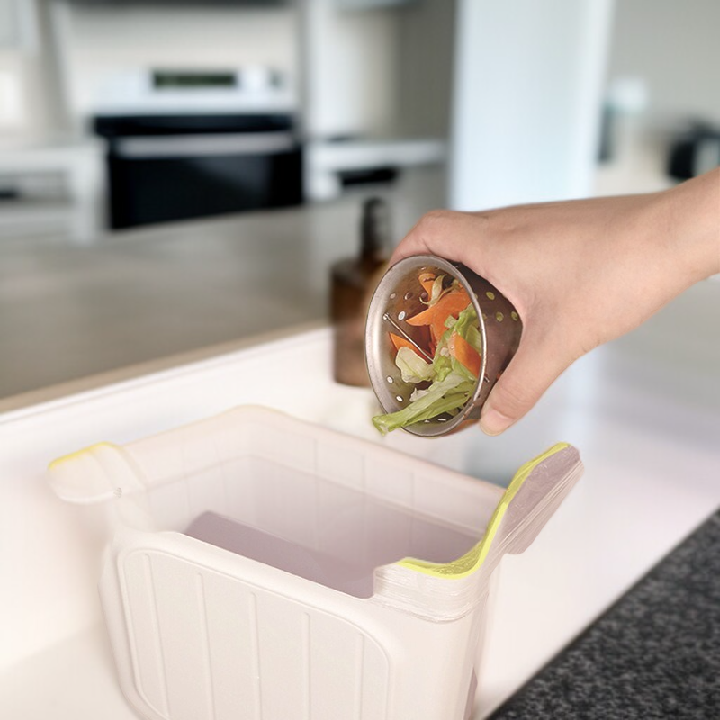 Foldable Storage Cabinet Hanging Garbage Can for Large Capacity Use