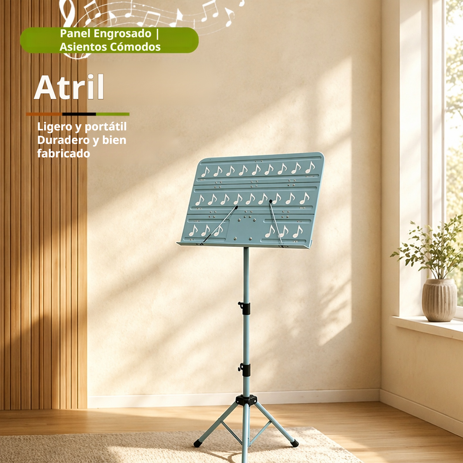 Atril de música portátil y plegable, apto para guitarra, guzheng y violín