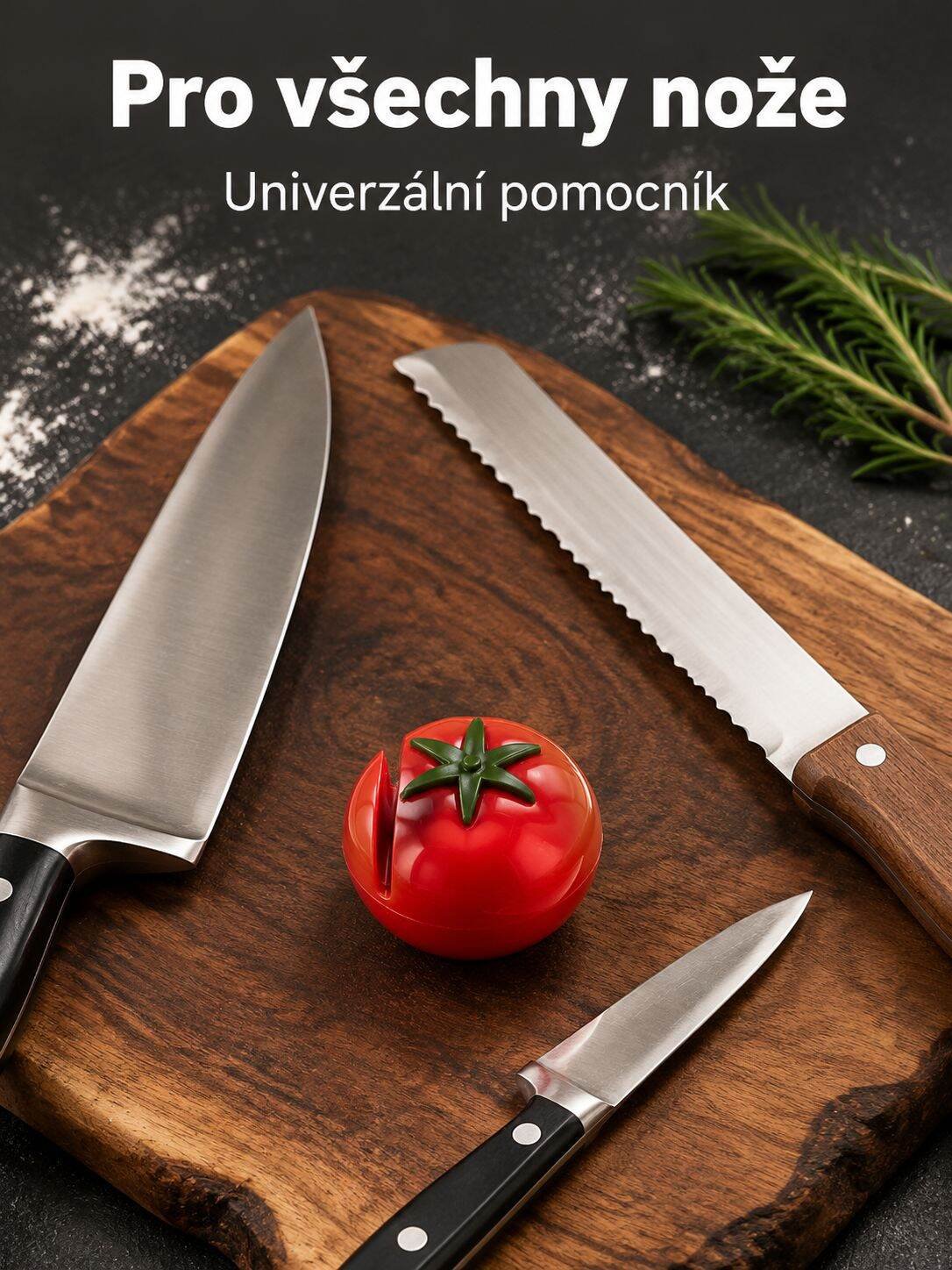 Mini přenosný brousek na nože ve tvaru rajčete, domácí, ruční, kuchyňský brousek