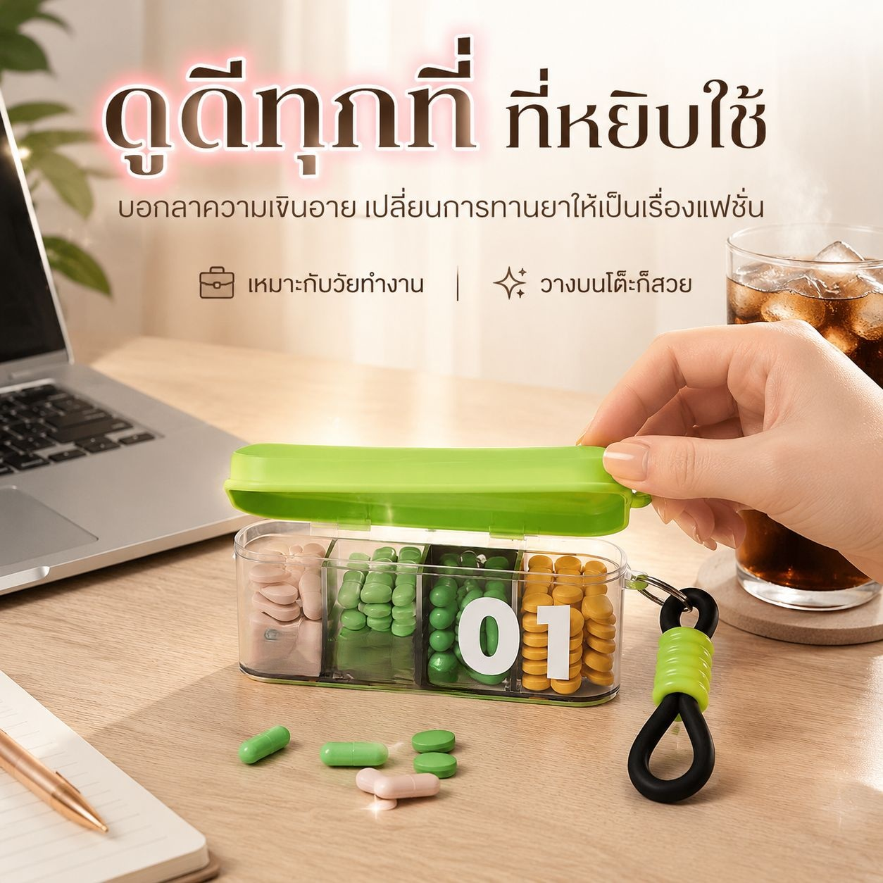 กล่องเก็บยาแบบมินิพกพา