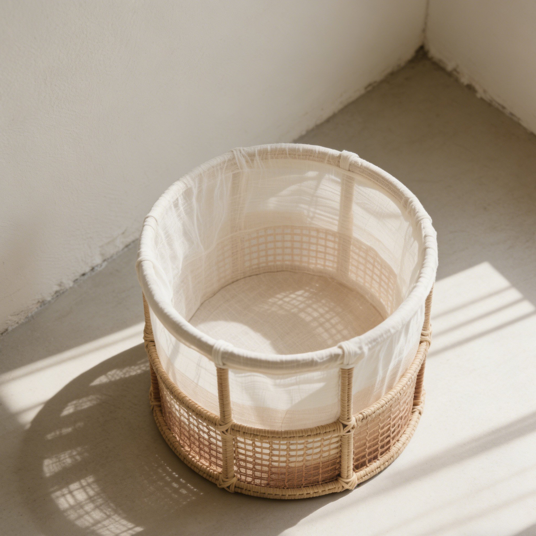 ตะกร้าหวายสำหรับตากผ้า (แพ็คคู่ 2 ชิ้น)