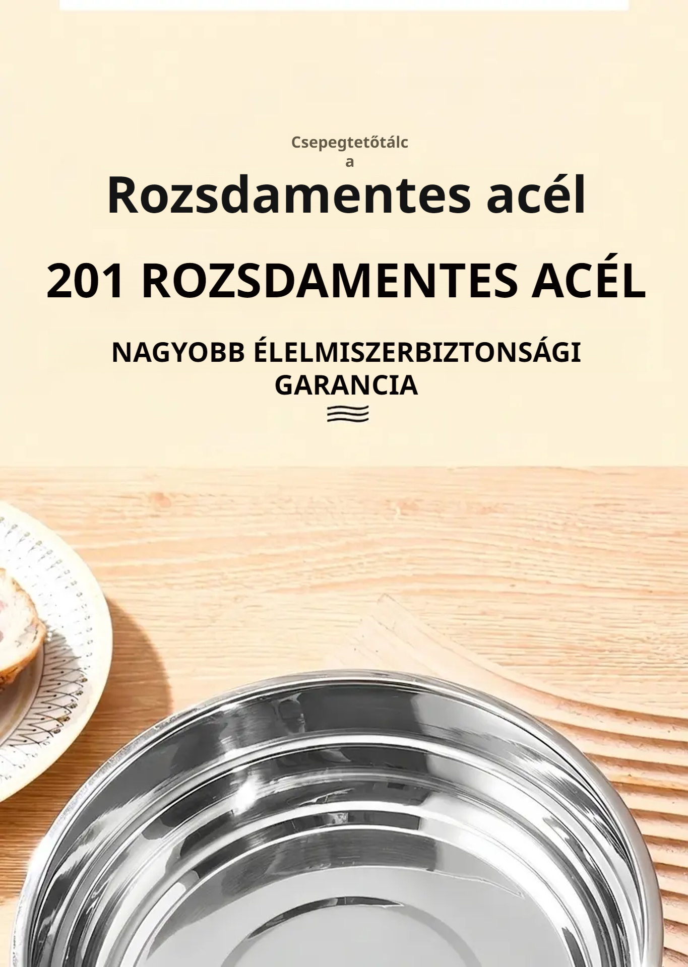 Kétfülű olajszűrő tálca főzéshez