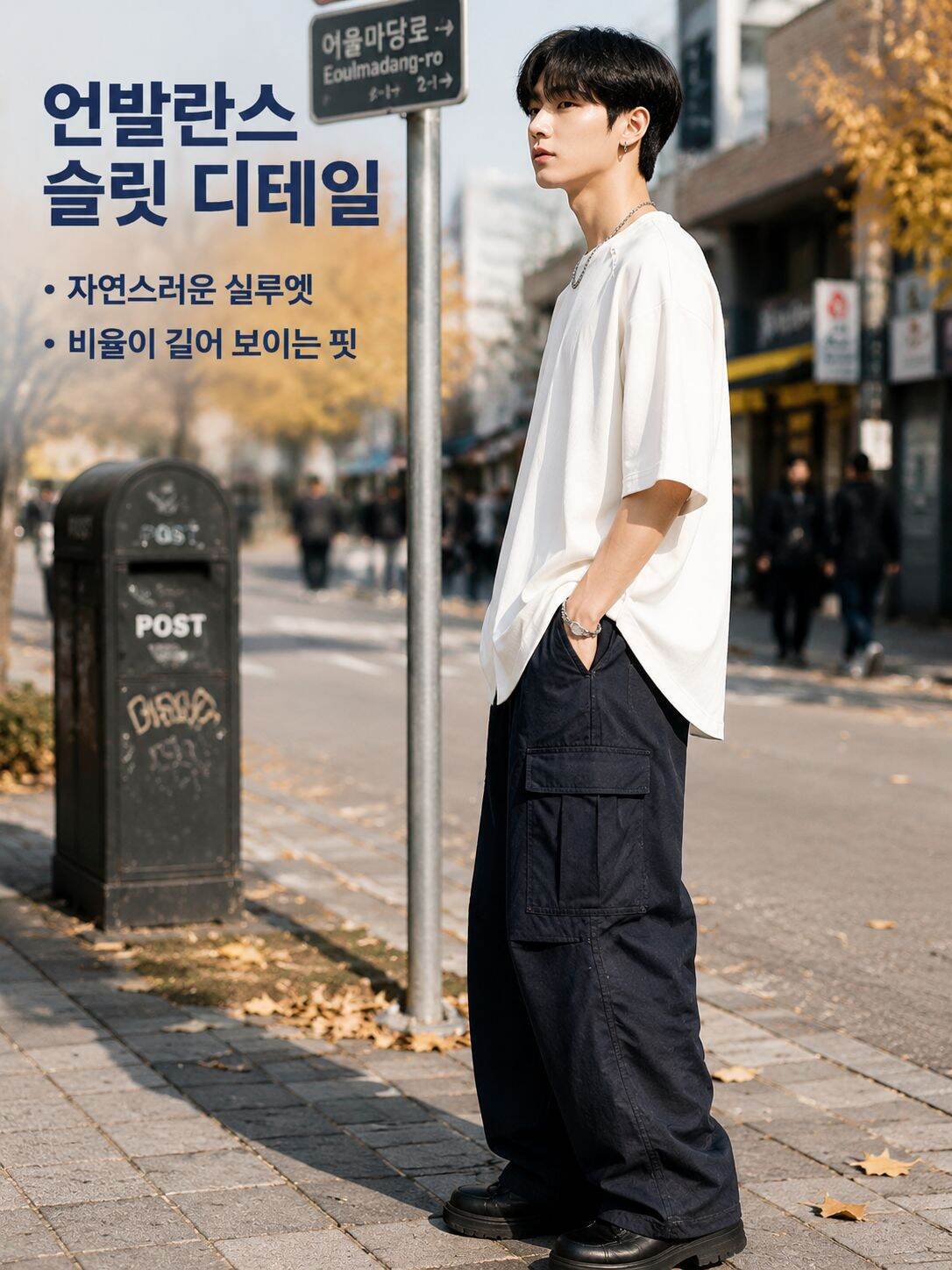 텍스처감 불규칙 디자인 반팔 티셔츠