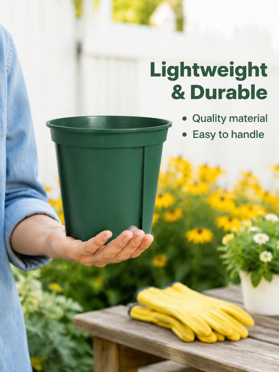 White Plastic Flower Pots, Third-Generation Root Control Pots