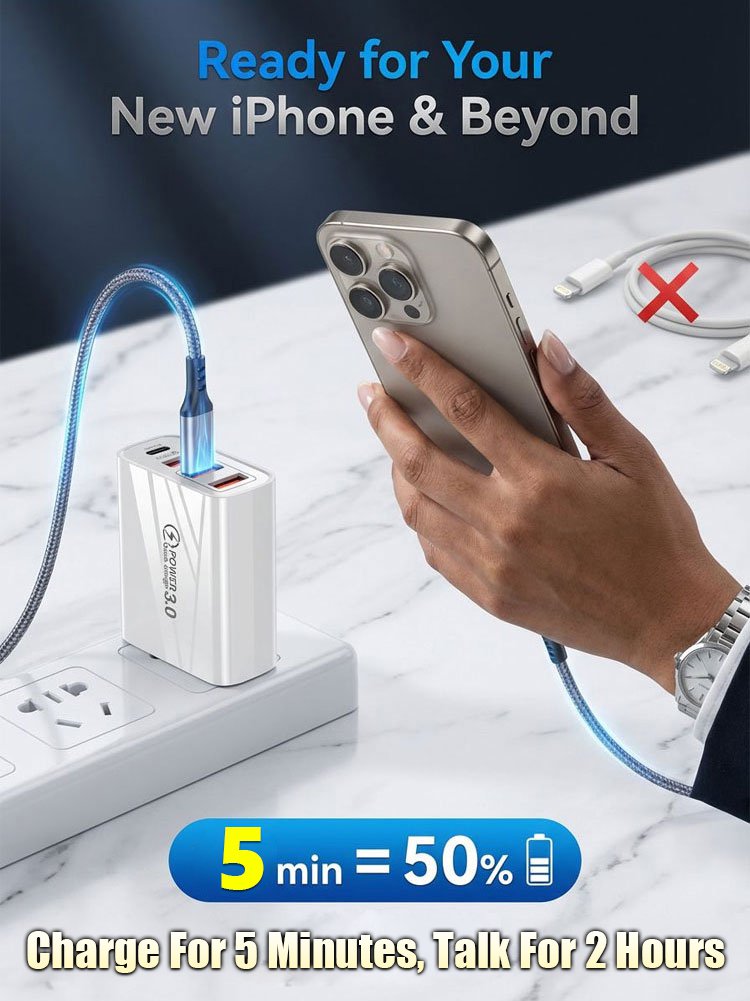 [Extends Battery Life] Multi-port Universal Charger