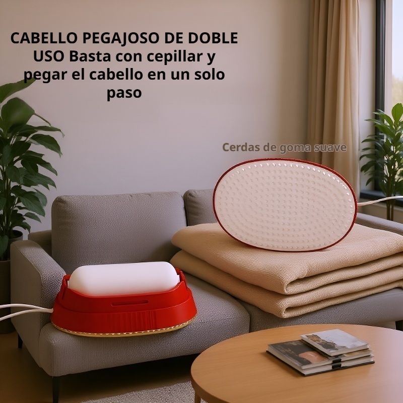 Cepillo adhesivo lavable 2 en 1 para eliminar pelos