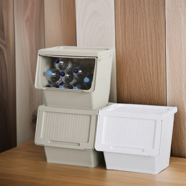 가정용 대용량 수납함 잡동사니 옷 장난감 간식 보관함 생활용품 정리 대용량 플립 수납함