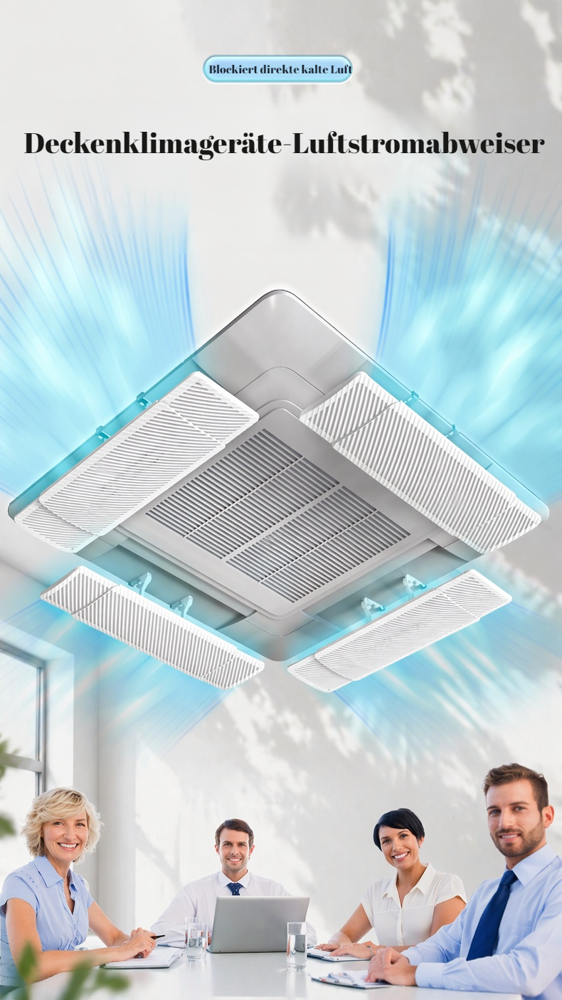 Zentrale Klimaanlagen-Windabweiser an Decken-Klimaanlage installiert