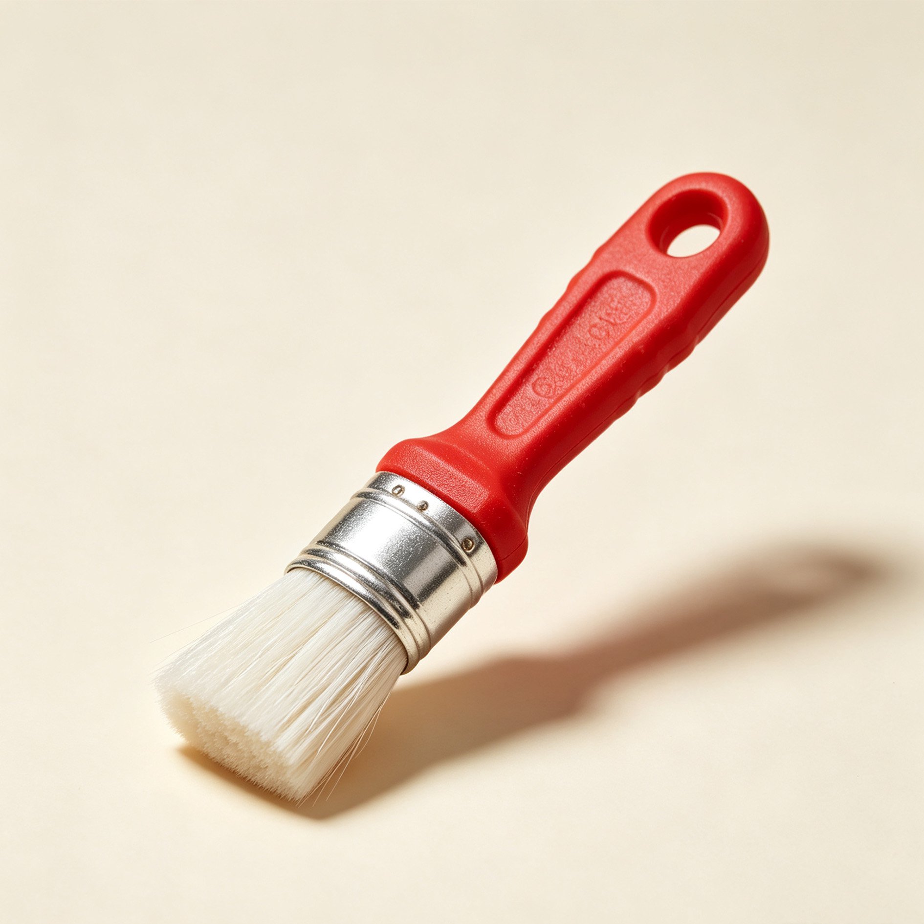 Ergonomic red handle of dusting brush