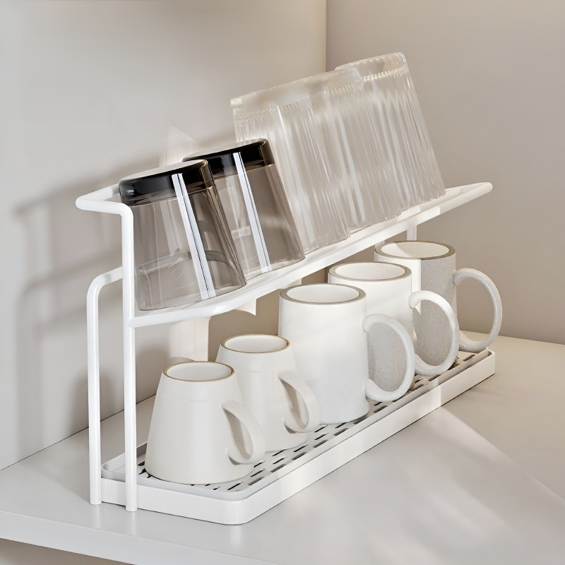 두꺼운 강철 이중 레이어 물빠짐 컵꽂이