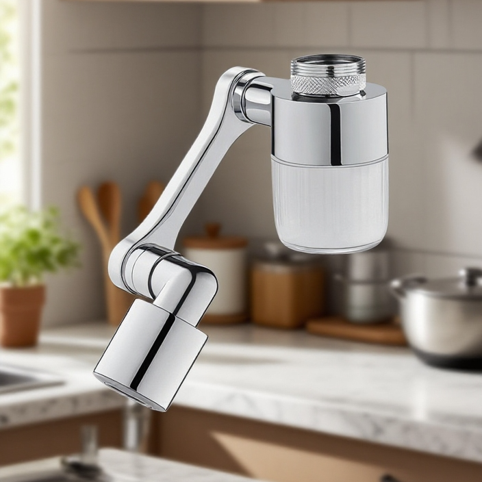 ก๊อกน้ำแบบหมุนได้ป้องกันน้ำกระเซ็น