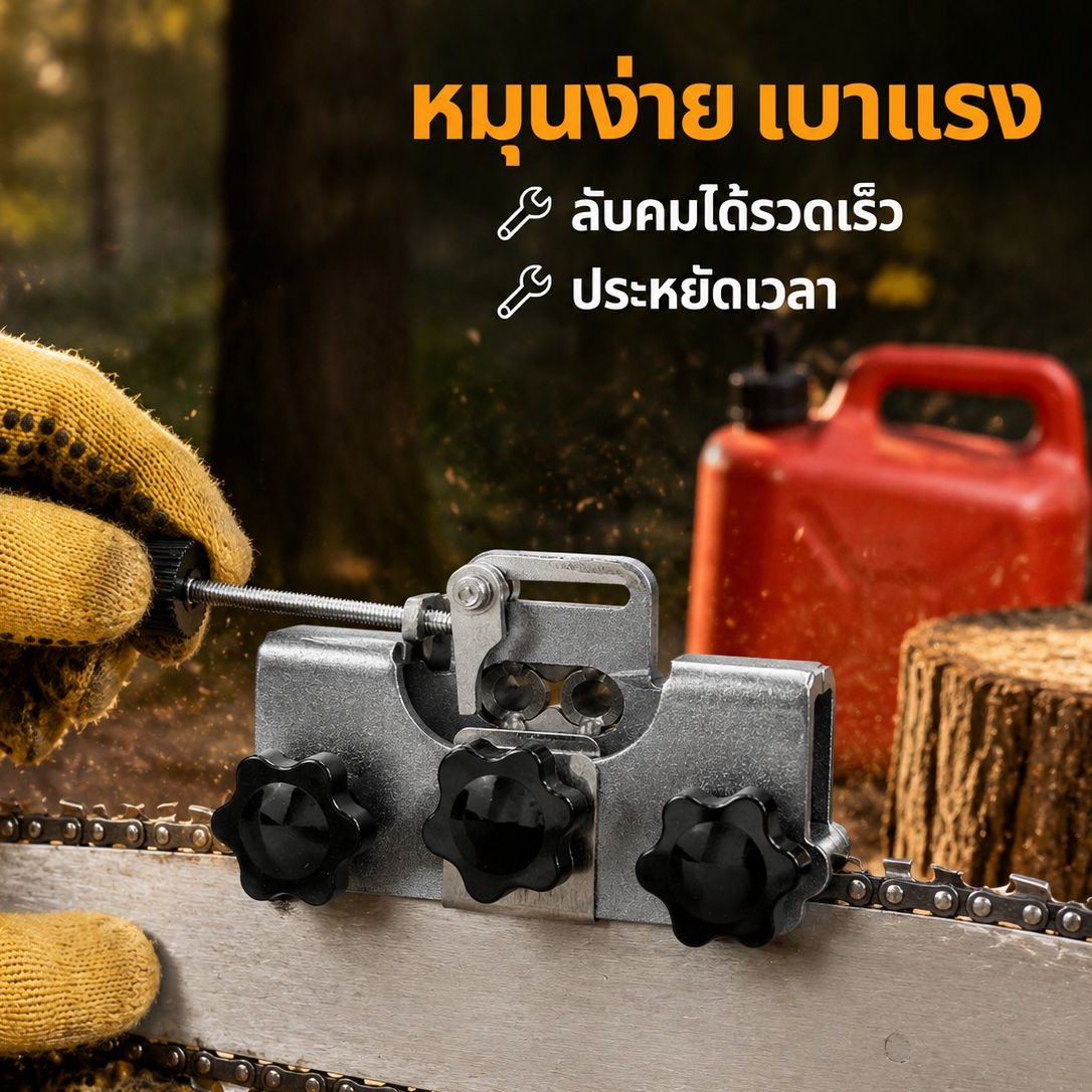 เครื่องช่วยลับโซ่เลื่อยไฟฟ้าแบบพกพา สำหรับเลื่อยไฟฟ้า