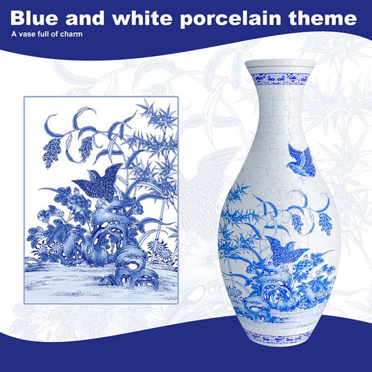 Creative 3D Vase Puzzle Ornament – Home Decor & Holiday Gift Idea