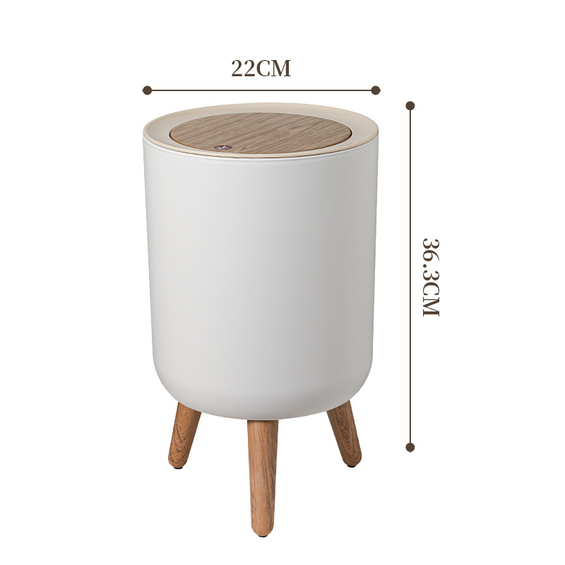 Tall wooden trash cans that eliminate the need to bend over