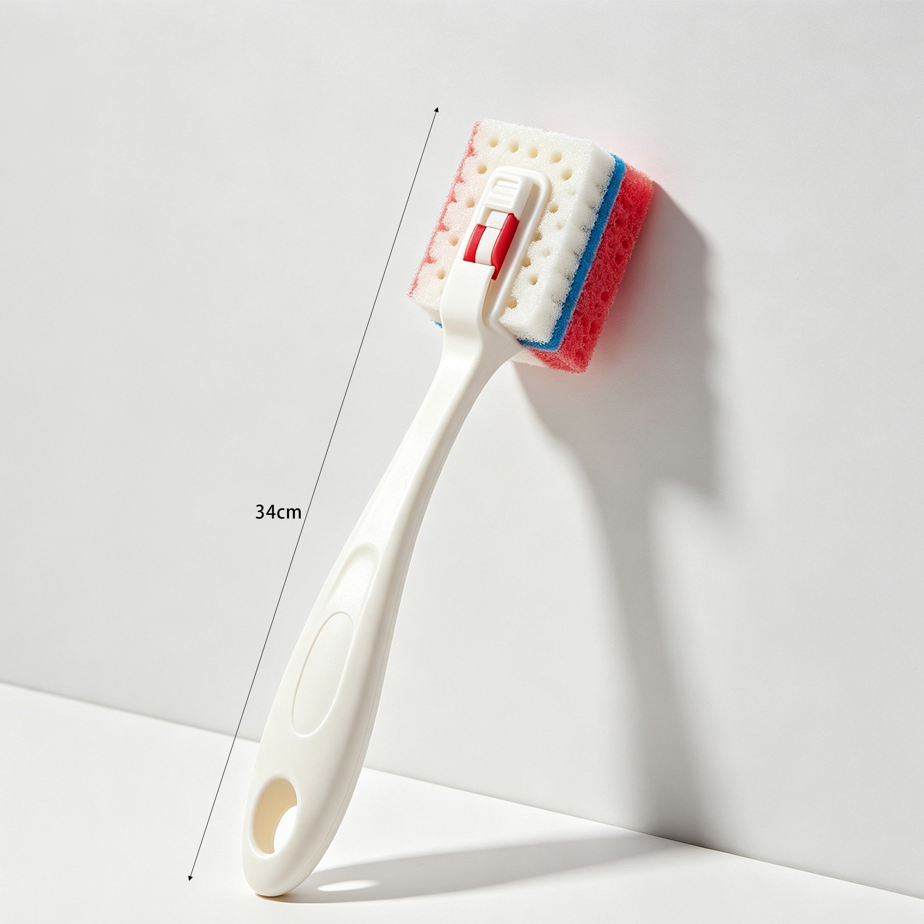 Durable long handle sponge brush for household cleaning