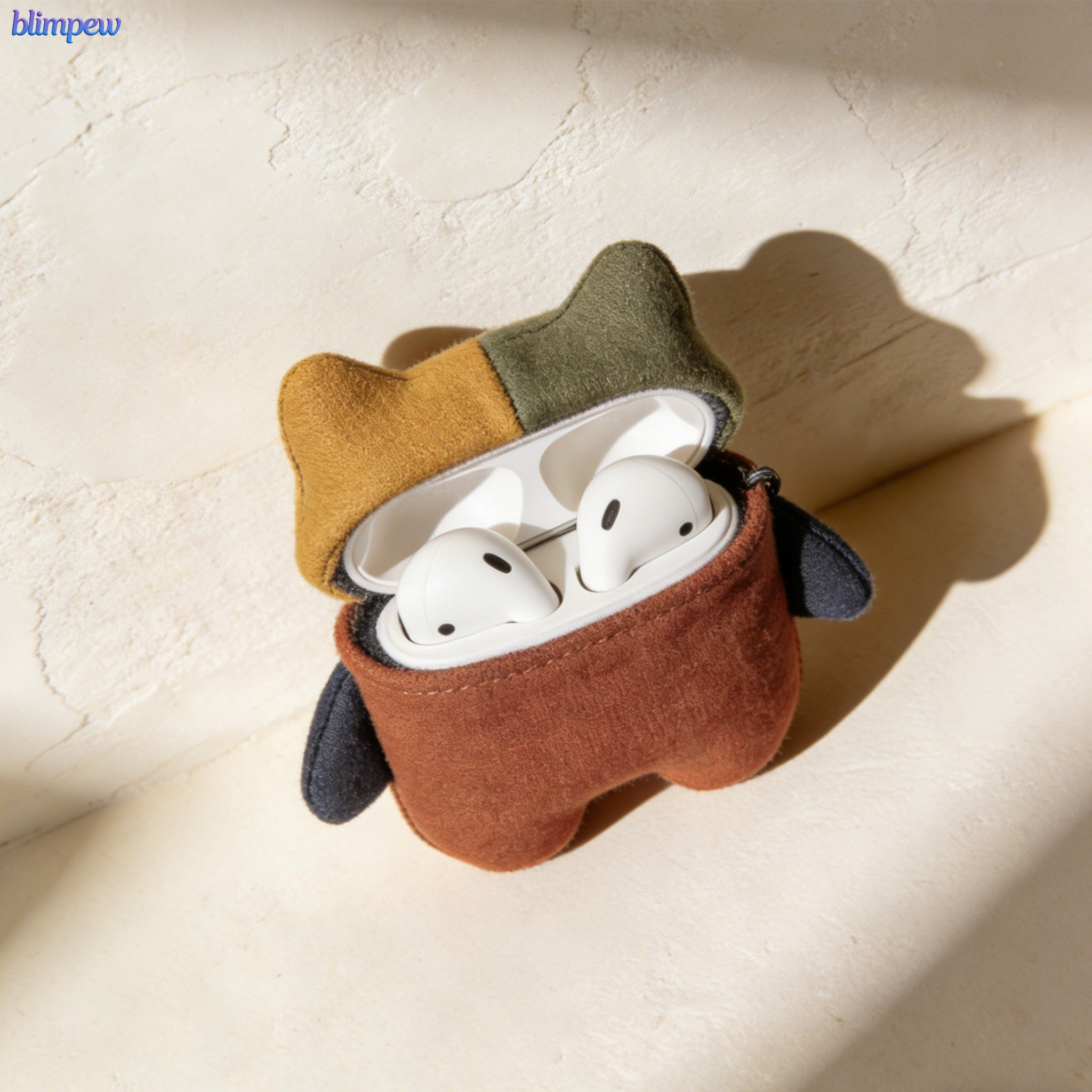 Set of 5 fabric headphone storage pouches