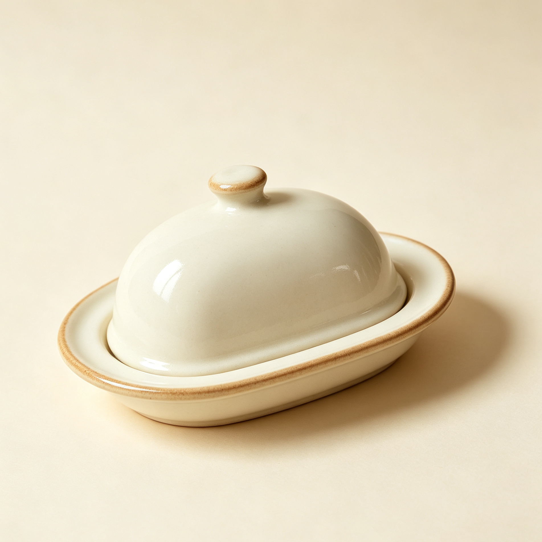Vintage ceramic butter dishes (2 bottles)