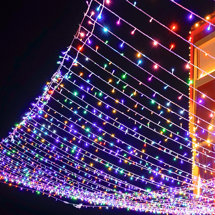  Cadena de luces solares impermeables para decoración, brillo mejorado