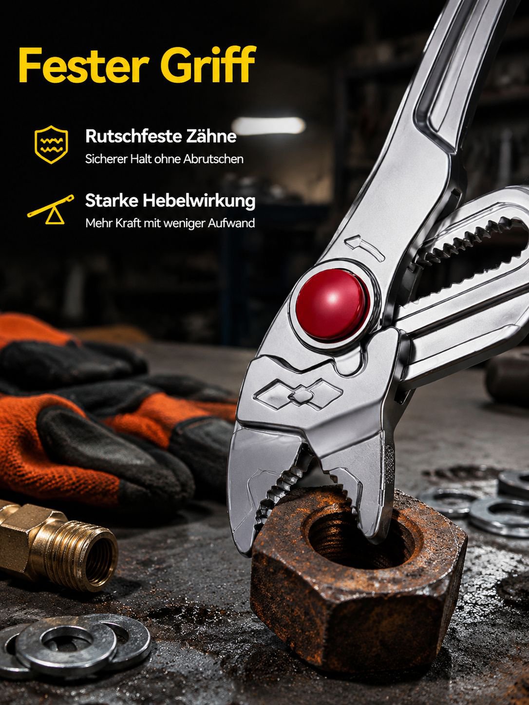 Verstellbarer 4-Zoll-Rohrzangen- und Schraubendreher-Montagewerkzeug