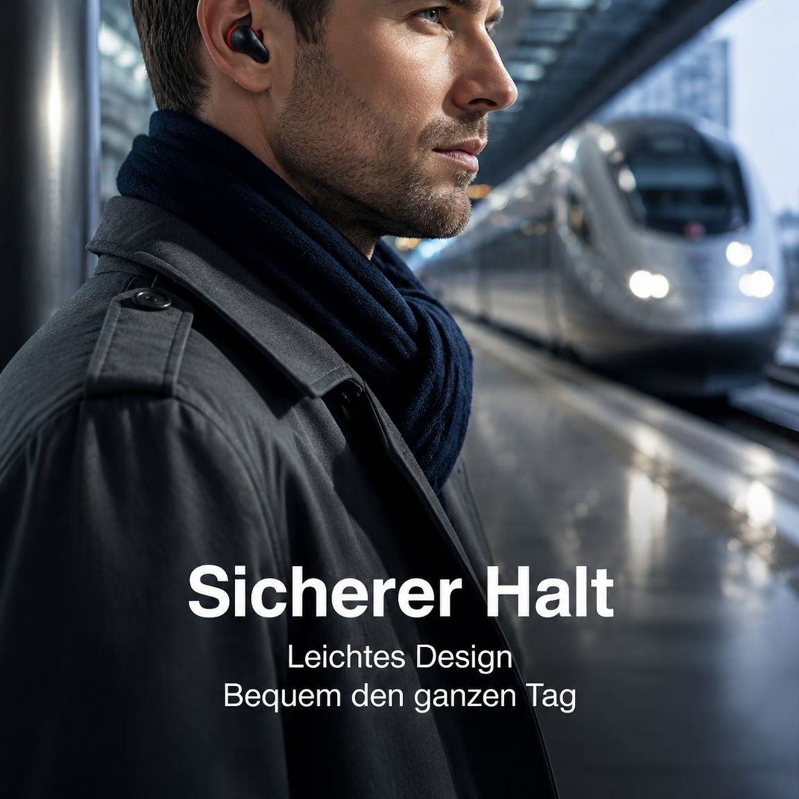 Bluetooth 5.3 Halb In-Ear Kopfhörer, Aktive Geräuschunterdrückung