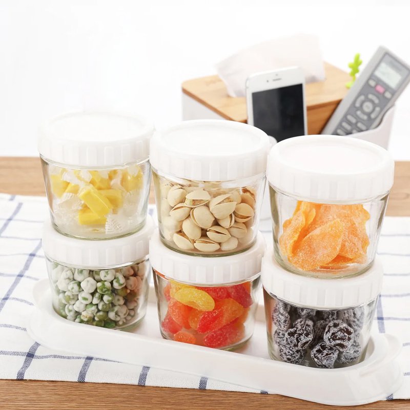 유리 간식 저장통