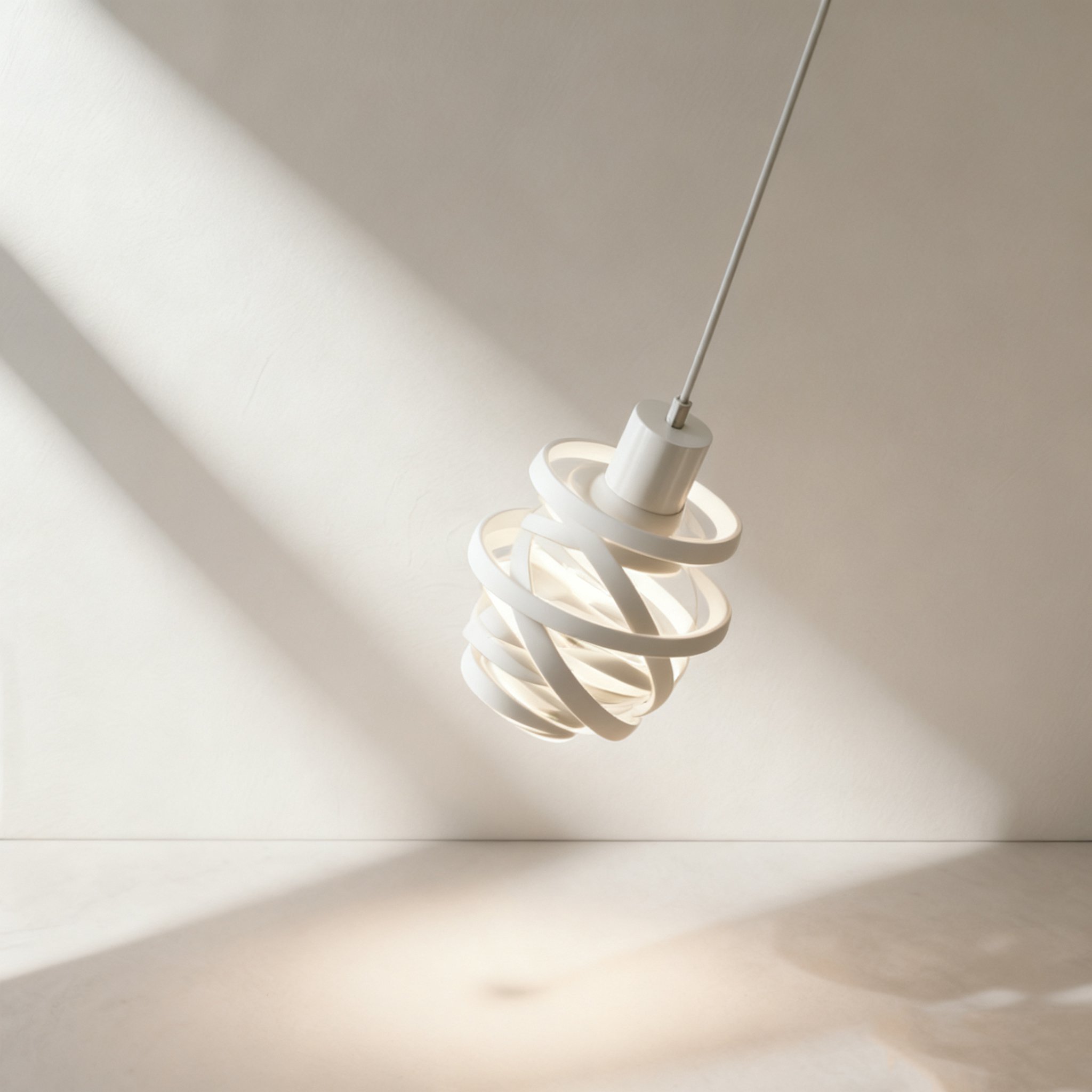 โคมไฟแขวนเกลียวทันสมัยสำหรับห้องนั่งเล่น