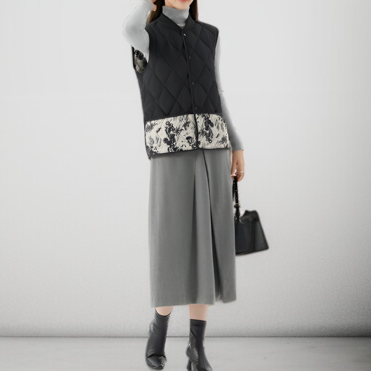 暖かくて軽い女性用コットンベスト