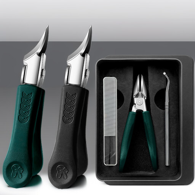 큰 개구부와 방수 기능이 있는 사선형 손톱깎이