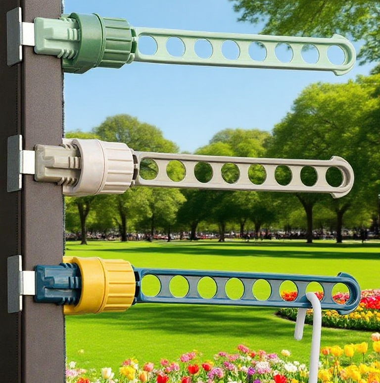 多功能8連孔晾衣架細節特寫