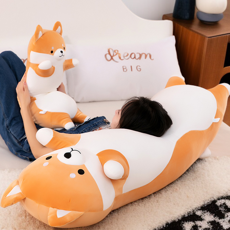 Giant Husky Body Pillow Plush - Cuddly Dog Toy for Girls, Sleep Companion Gift